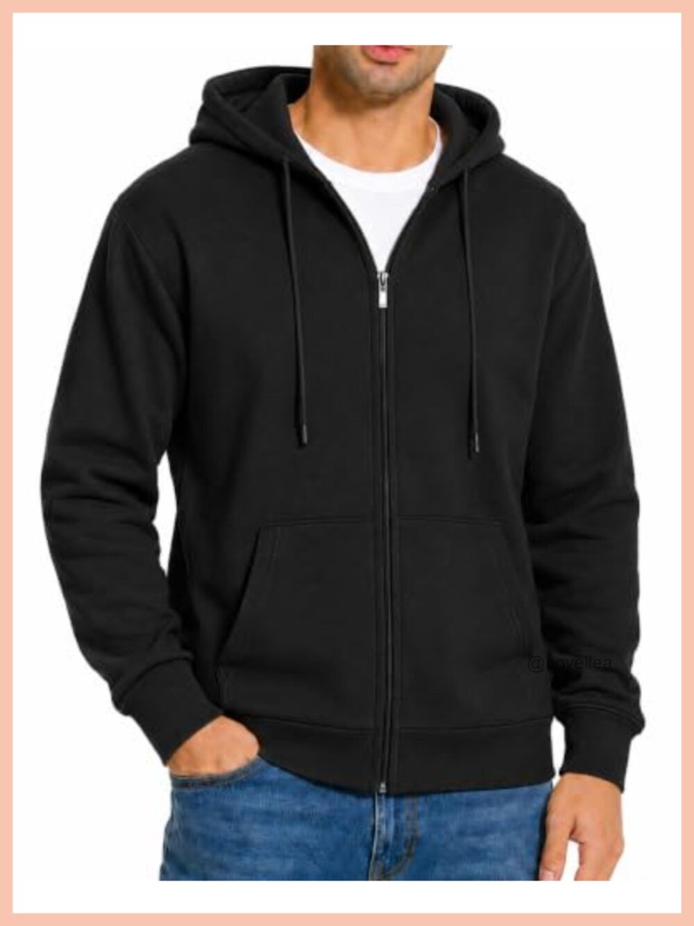 Men's Full Zip Up Fleece Hoodie Sweatshirt Jacket with Pockets